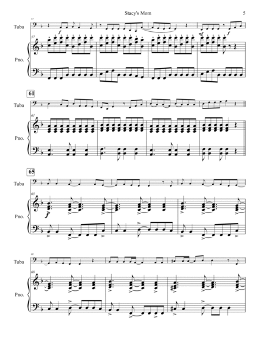 Stacy's Mom Piano scores gallery preview page 6