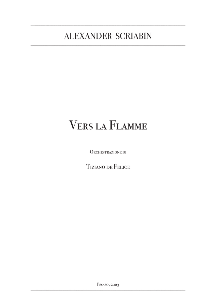 Vers la flamme for Orchestra - Score Only image number null