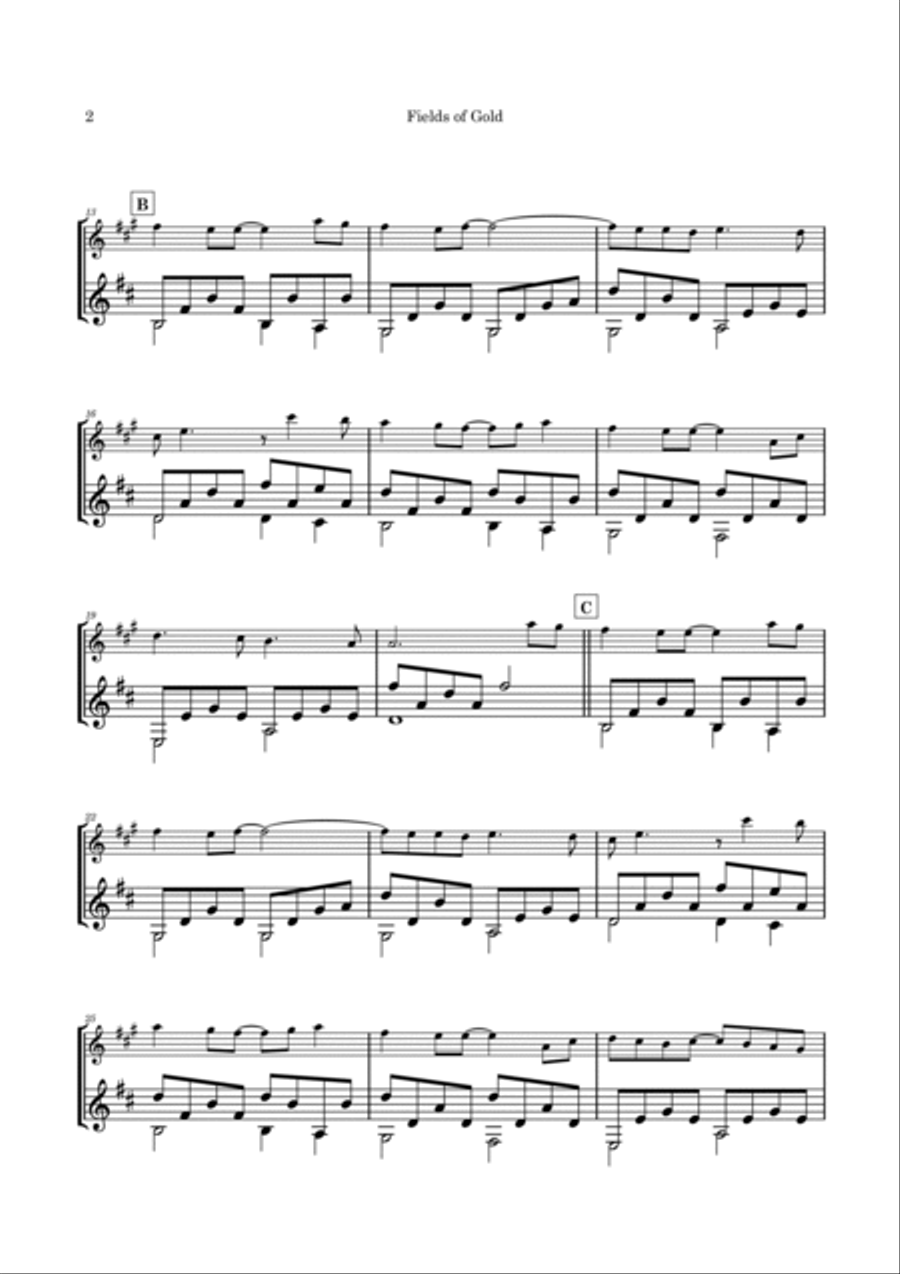 Fields Of Gold Flute scores gallery preview page 5