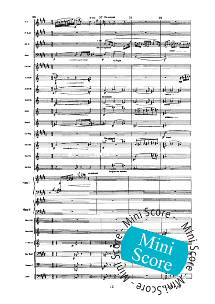 Prelude a L'Apres-Midi D'un Faune Concert Band scores gallery preview page 16