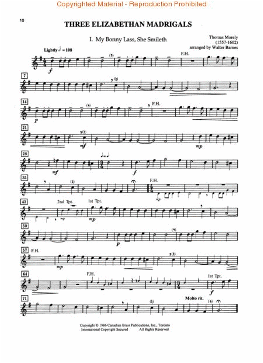 Play Along with The Canadian Brass - Trumpet I Trumpet scores gallery preview page 3