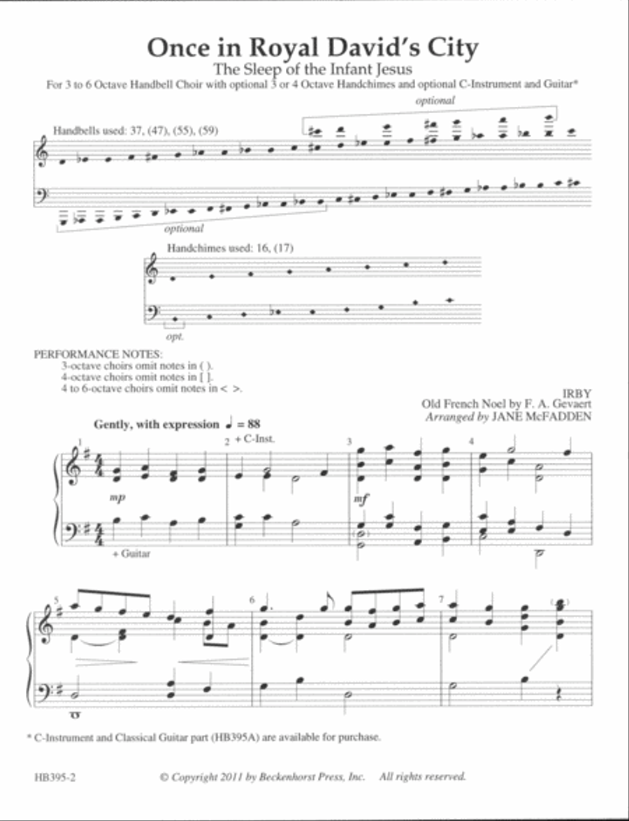 Once in Royal David's City 5-Octaves scores gallery preview page 2