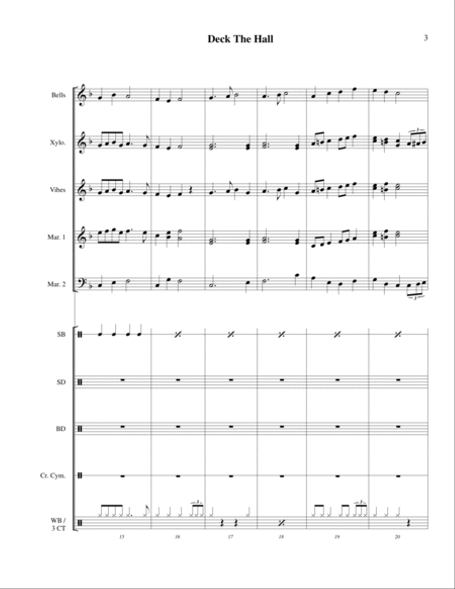 Deck The Hall for Percussion Ensemble image number null