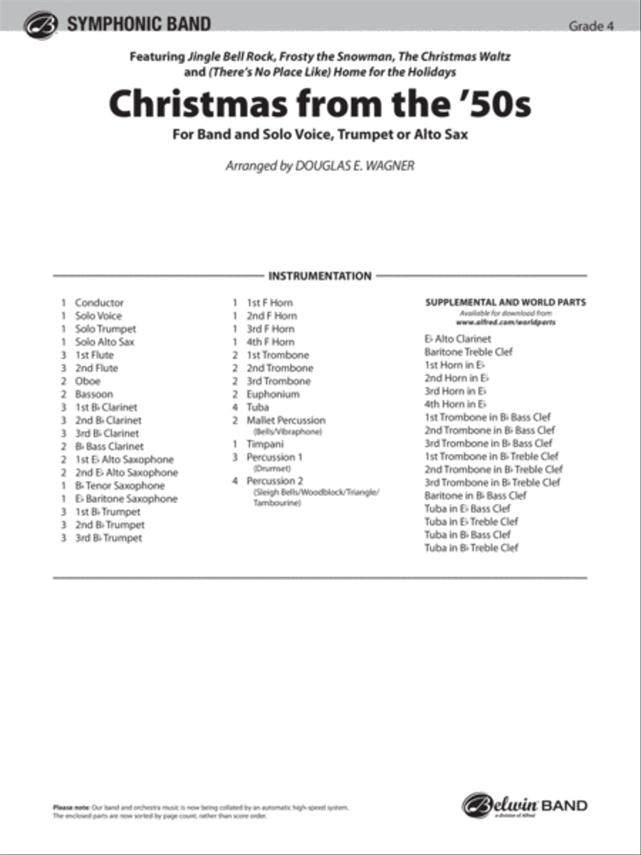 Christmas from the '50s: Score Concert Band scores gallery preview page 1
