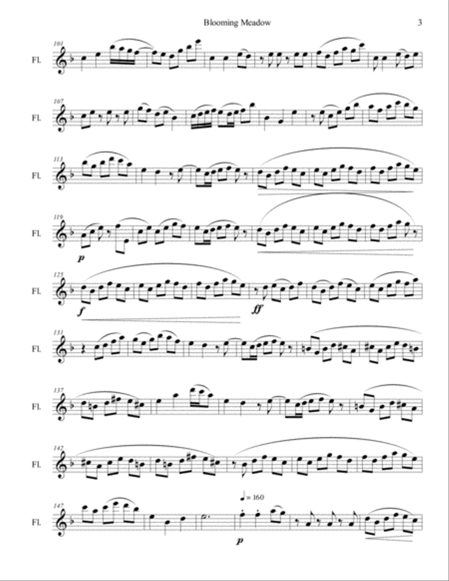 Blooming Meadow Blooming Meadow Flute Solo scores gallery preview page 3