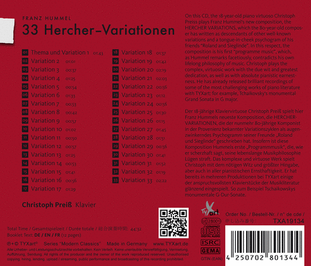Hummel: 33 Hercher Variations