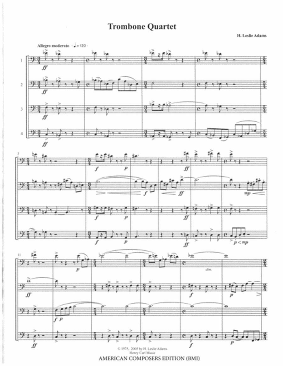 [Adams] Trombone Quartet