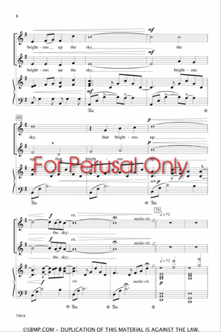 All Things Bright and Beautiful - SA Octavo SA scores gallery preview page 8