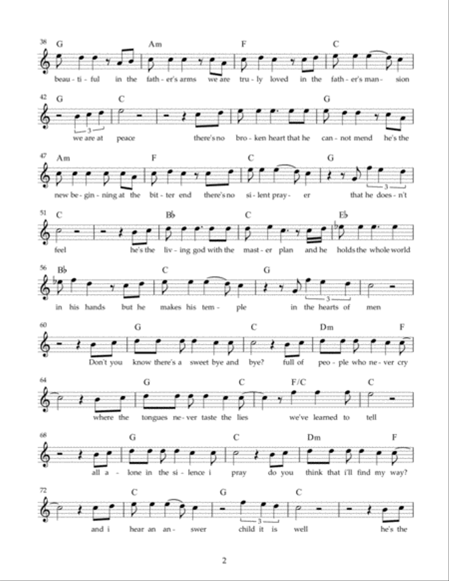 The Living God Guitar scores gallery preview page 2