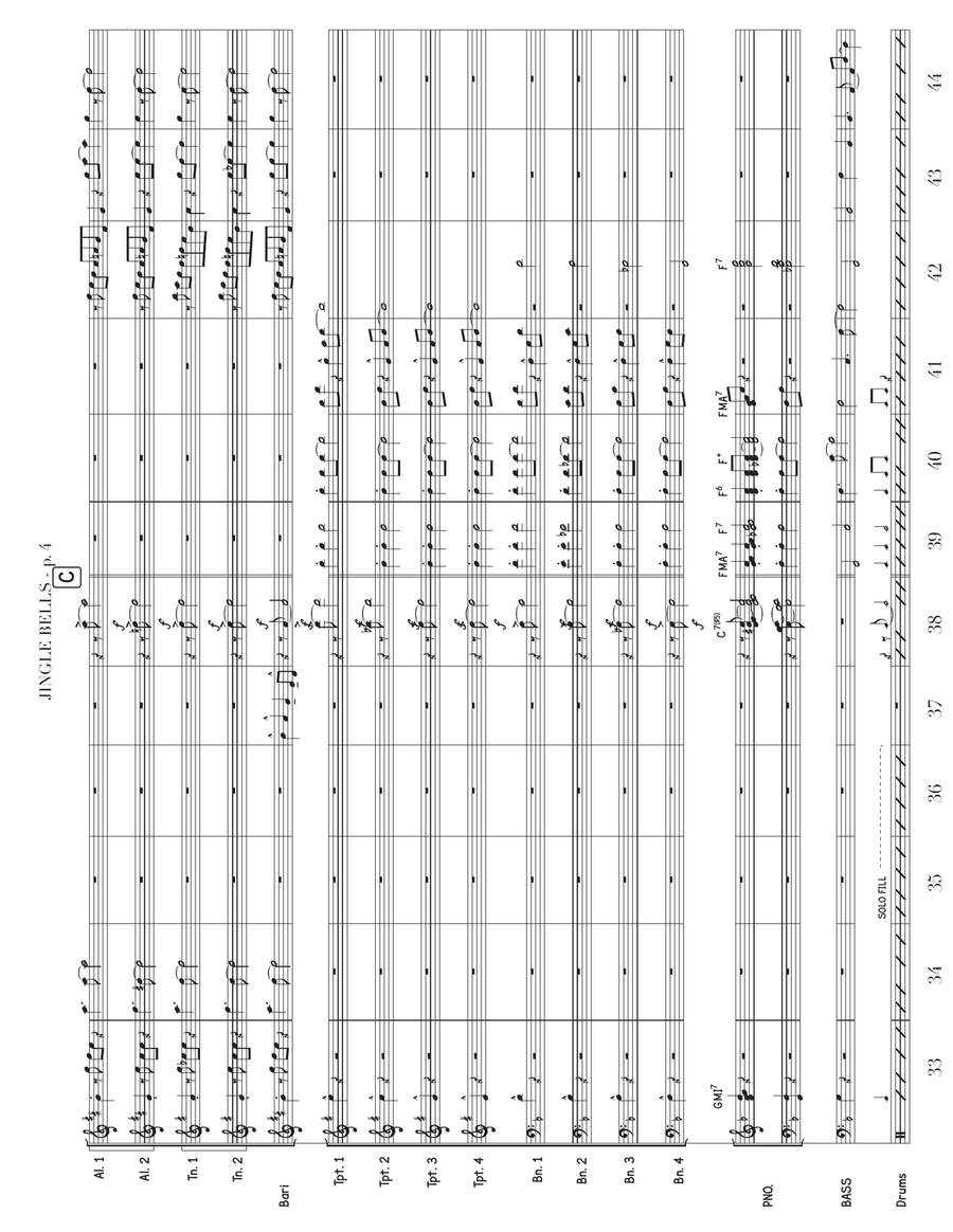 Jingle Bells Jazz Ensemble scores gallery preview page 5