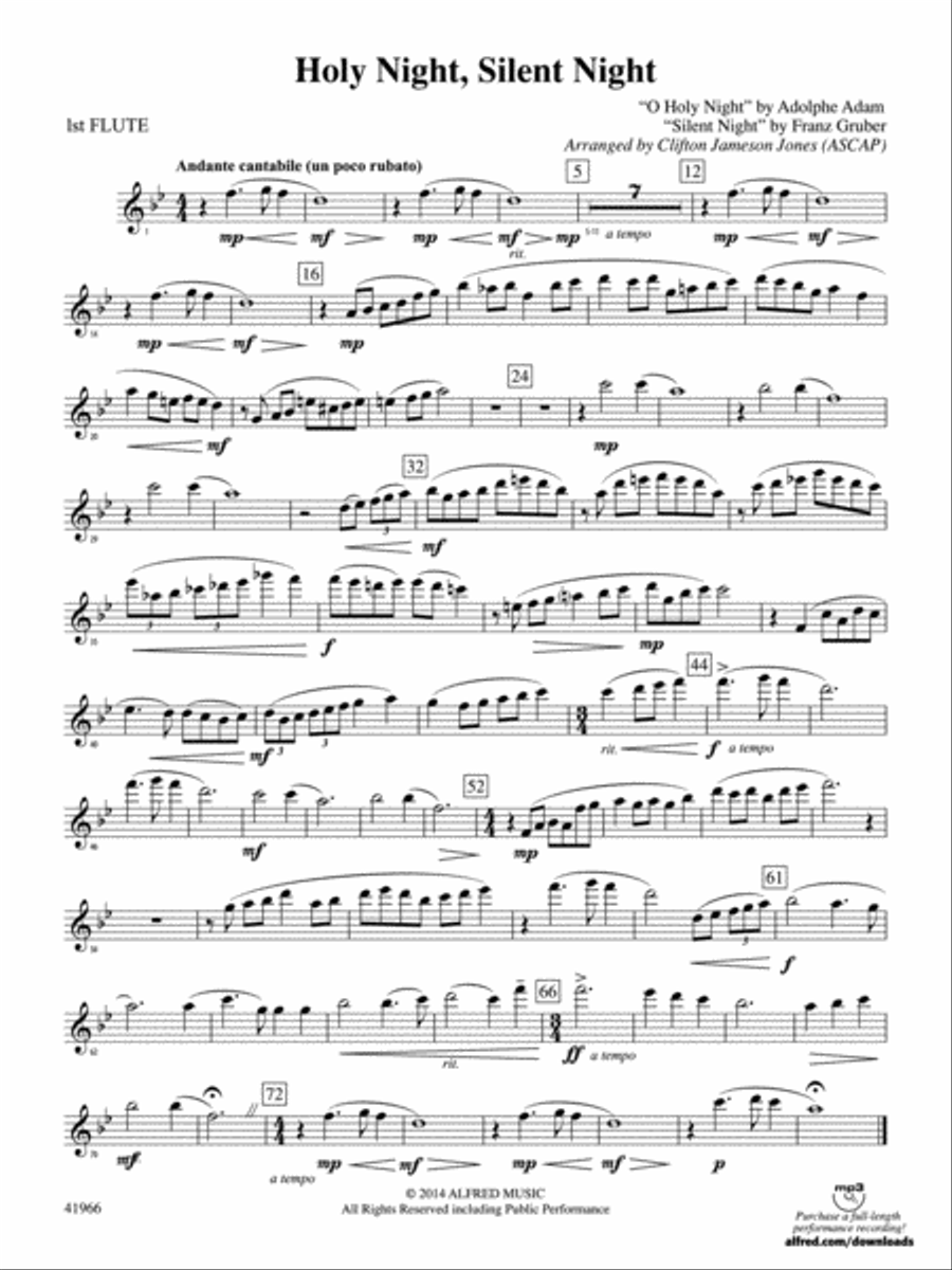 Book cover for Holy Night, Silent Night: Flute