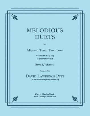 Melodious Duets to Rochut Etudes Alto Trombone Book 1 Volume 1