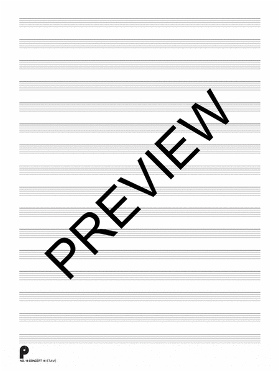 16. Manuscript Paper: 16-stave Staff Paper scores gallery preview page 2
