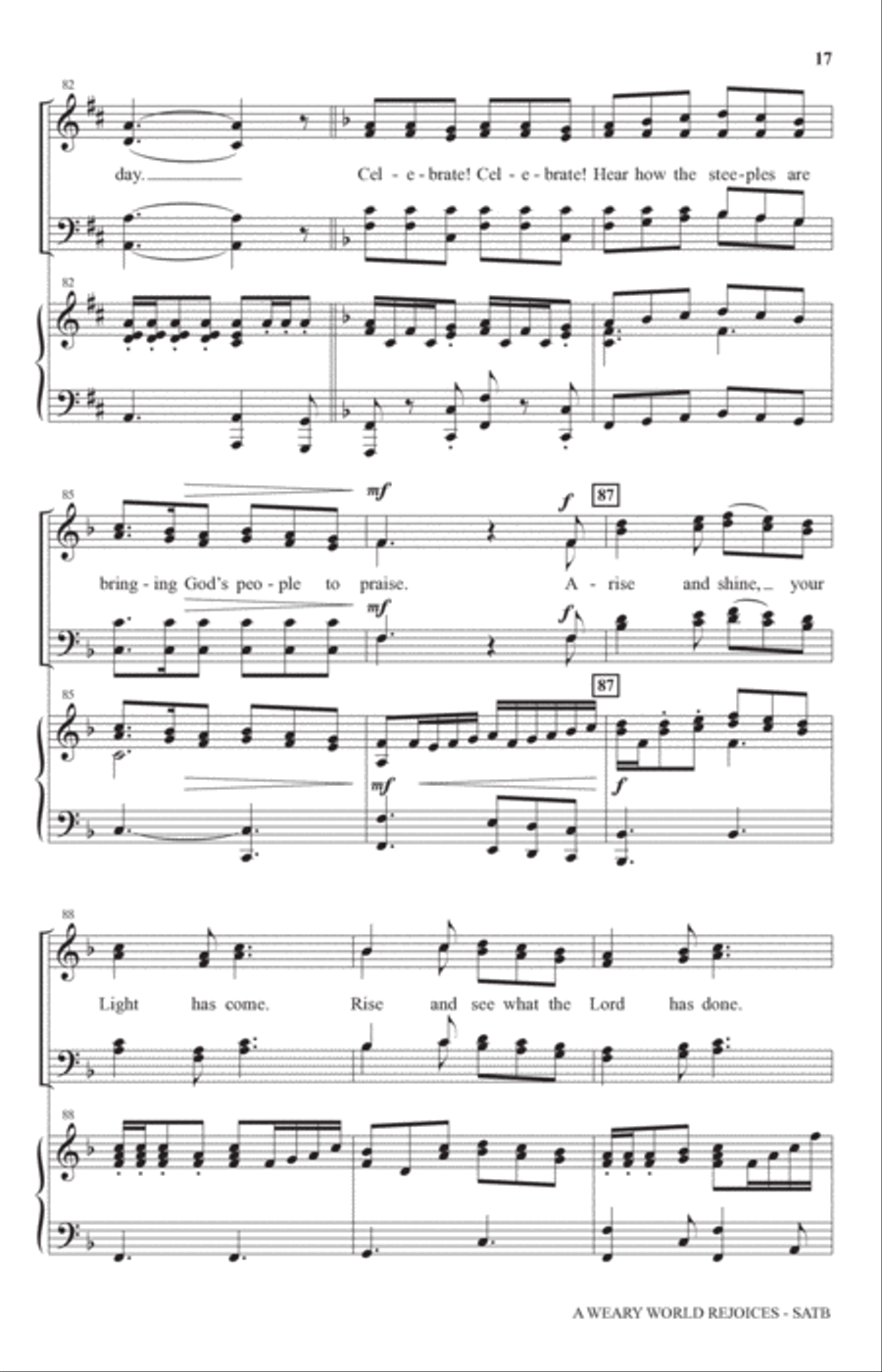 A Weary World Rejoices (A Chamber Cantata For Christmas) 4-Part scores gallery preview page 14