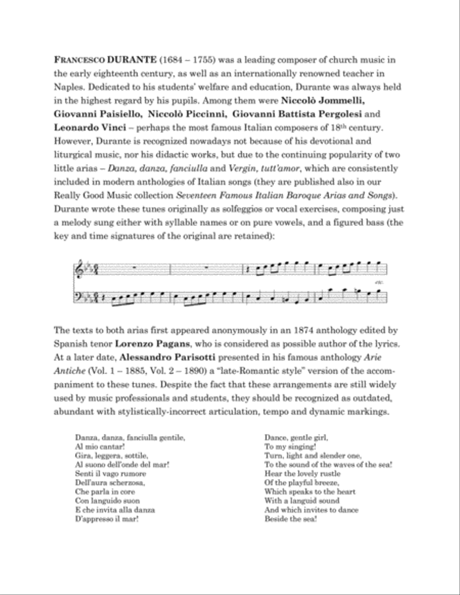 DURANTE Francesco: Danza, danza, fanciulla (SAB choir, piano accompaniment) 3-Part scores gallery preview page 2