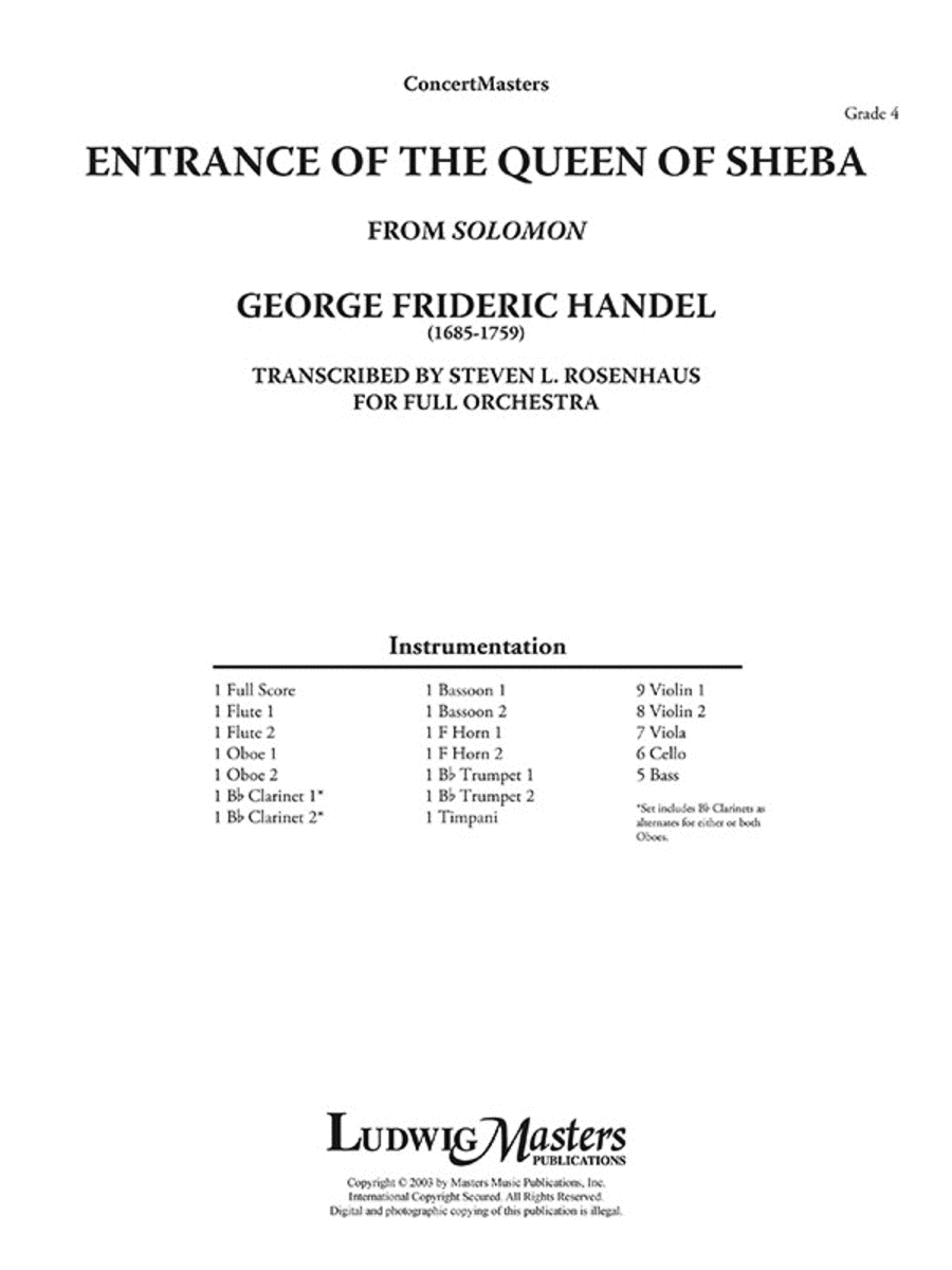 Solomon, HWV 67 -- Entrance of Queen of Sheba Full Orchestra scores gallery preview page 1