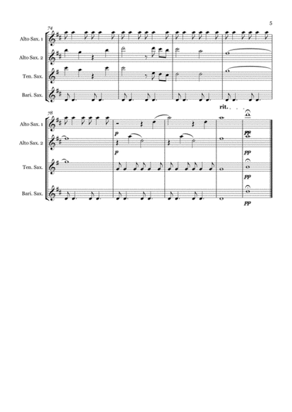 Through the Bluebells - Saxophone quartet (AATB) image number null