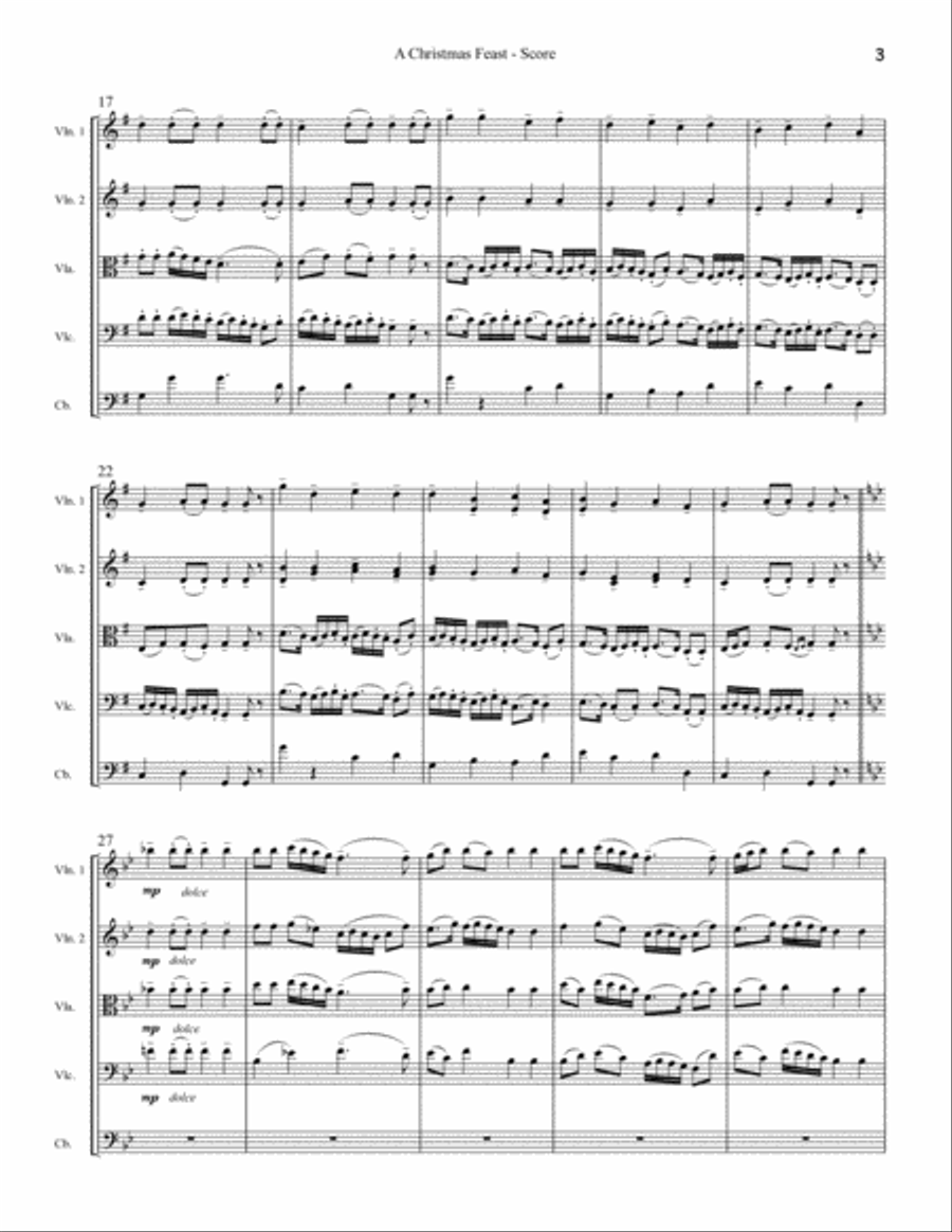 A Christmas Feast String Orchestra scores gallery preview page 3