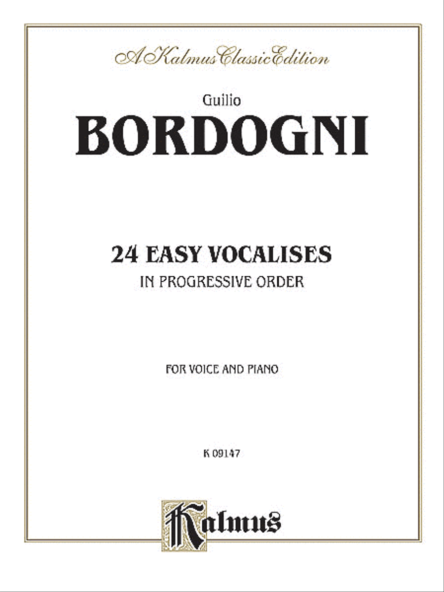 Twenty-four Easy Vocalises in Progressive Order Voice scores gallery preview page 1
