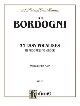 Book cover for Twenty-four Easy Vocalises in Progressive Order