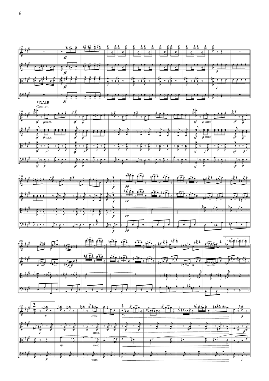 Ponchielli Dance of the Hours, for string quartet, CP301 String Quartet scores gallery preview page 6