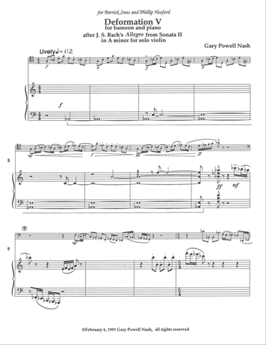 Deformation V Woodwind Duet scores gallery preview page 4
