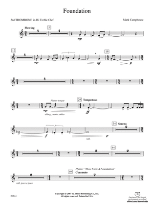 Foundation: (wp) 3rd B-flat Trombone T.C.