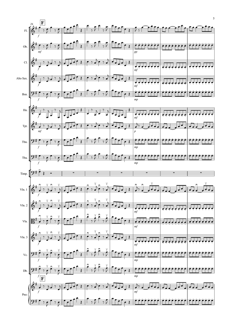 Eine Kleine Nachtmusik (1st movement) for School Orchestra Eine Kleine Nachtmusik (1st movement) for School Orchestra Full Orchestra scores gallery preview page 5