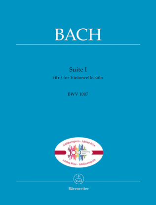 Book cover for Suite I for Violoncello solo, BWV 1007