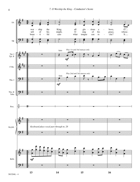 O Worship the King - Score and Parts