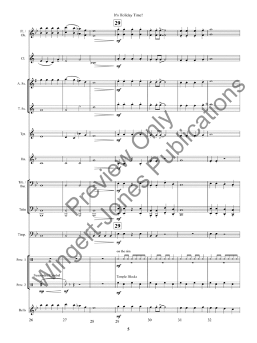 It's Holiday Time! Concert Band scores gallery preview page 9