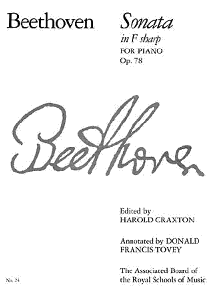 Ludwig van Beethoven : Piano Sonata in F sharp Op. 78
