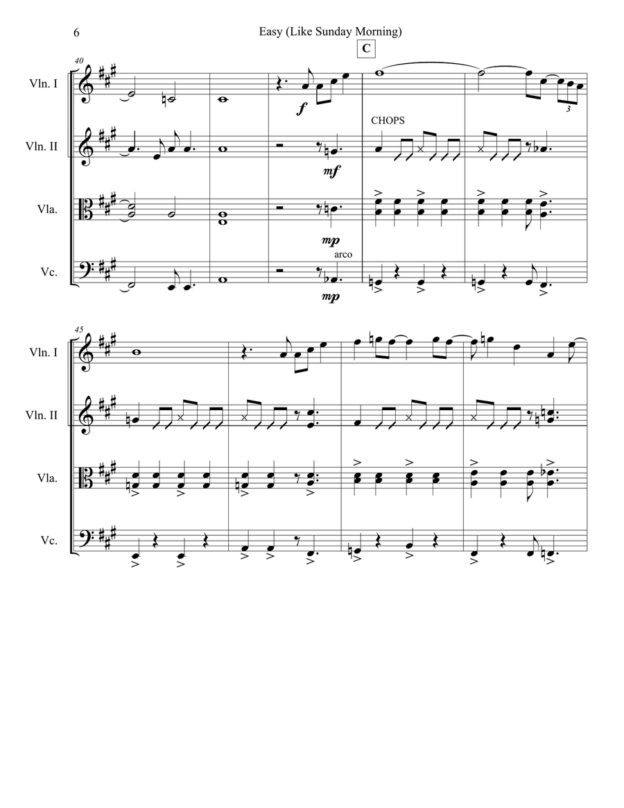 Easy String Quartet scores gallery preview page 6