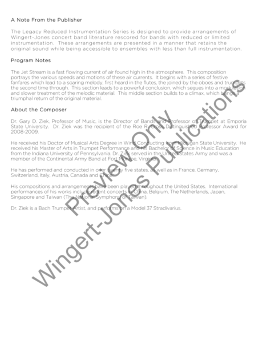 Jet Stream (Score) Concert Band scores gallery preview page 3