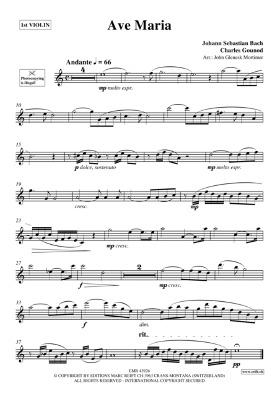 Ave Maria Ave Maria String Quartet scores gallery preview page 5