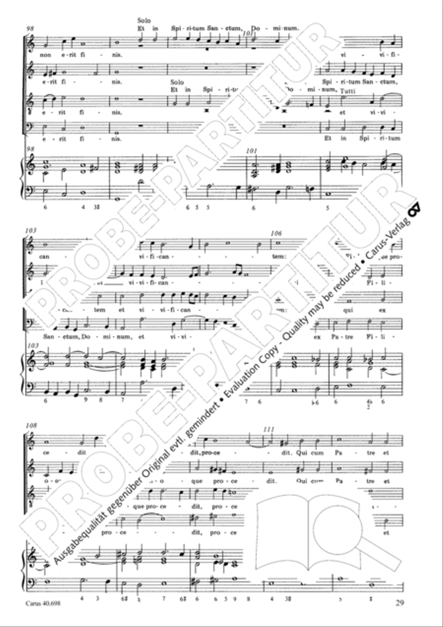 Messa breve SSATB scores gallery preview page 30