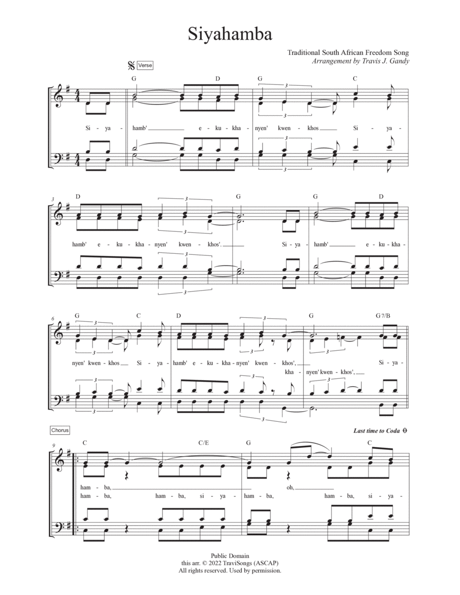 Siyahamba 4-Part scores gallery preview page 1