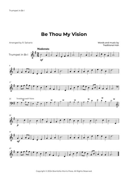 Be Thou My Vision - Brass Quintet (With Piano Accompaniment) image number null