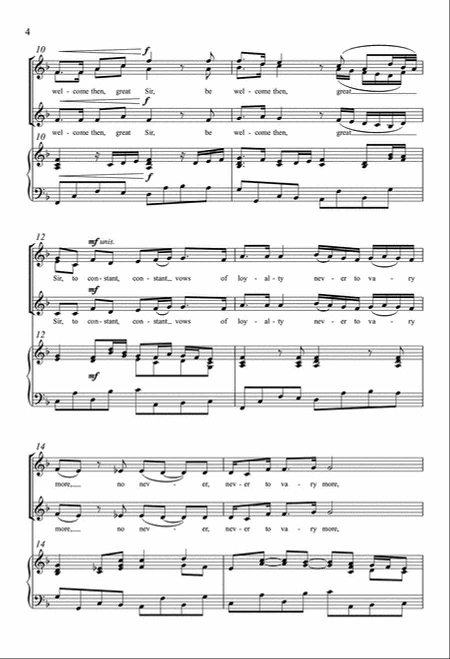 Be Welcome Then, Great Sir SSA scores gallery preview page 4