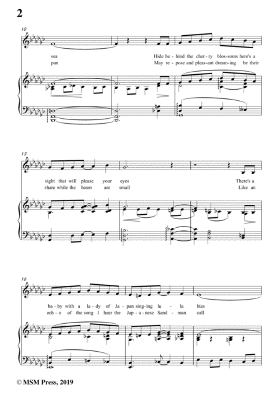 Richard Whiting-Japanese Sandman,in e flat minor,for Voice and Piano Voice Solo scores gallery preview page 4