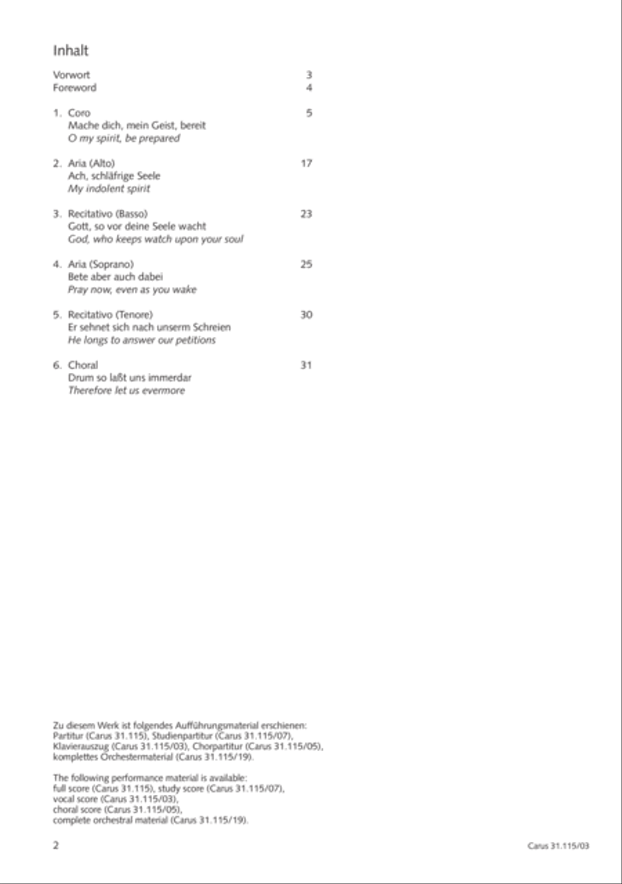 O my spirit, be prepared (Mache dich, mein Geist, bereit) 4-Part scores gallery preview page 3