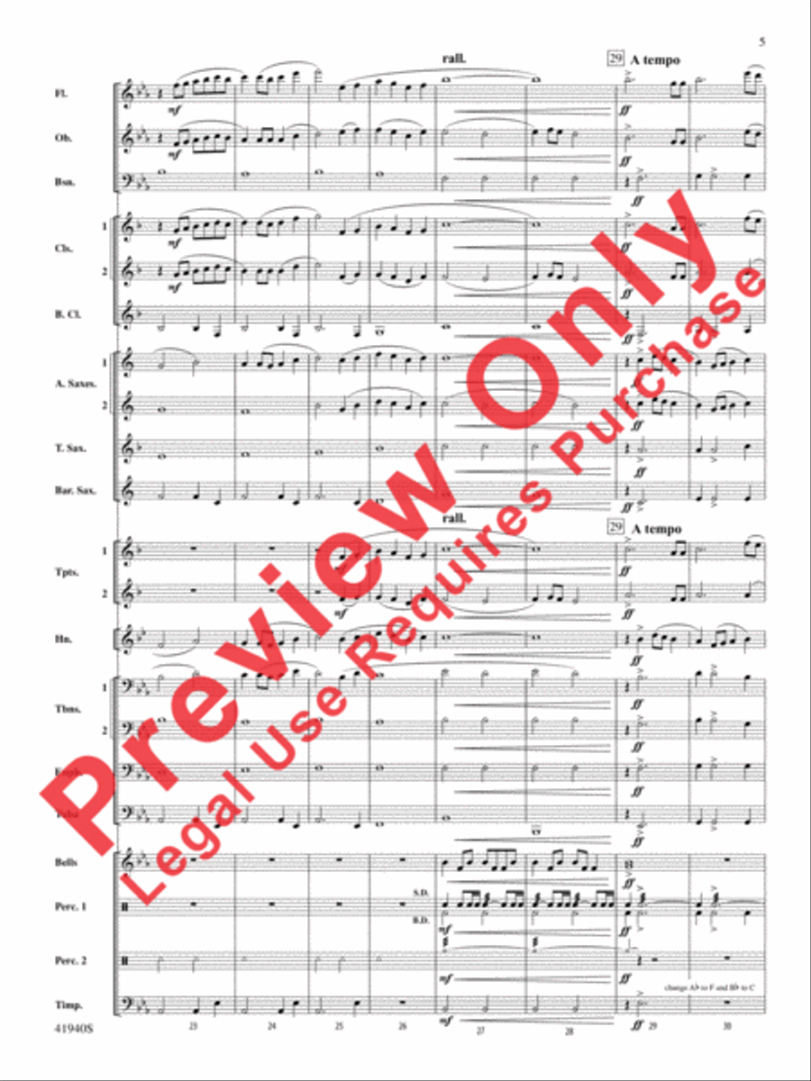 . . . And Goodnight . . . And Goodnight Concert Band scores gallery preview page 6