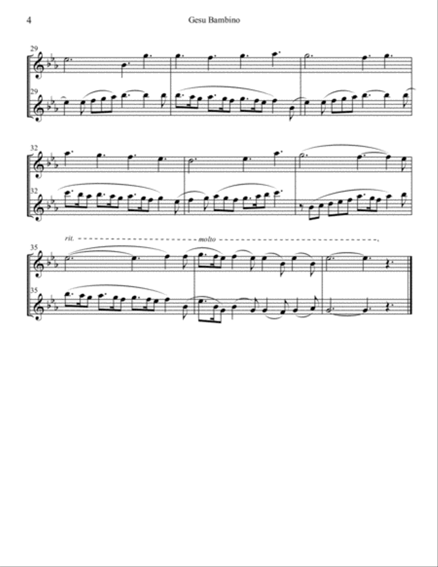 Gesu Bambino - Clarinet Duo Clarinet Duet scores gallery preview page 4