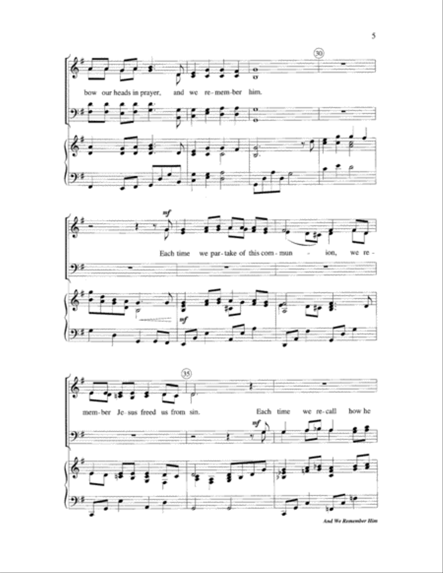 And We Remember Him 4-Part scores gallery preview page 5