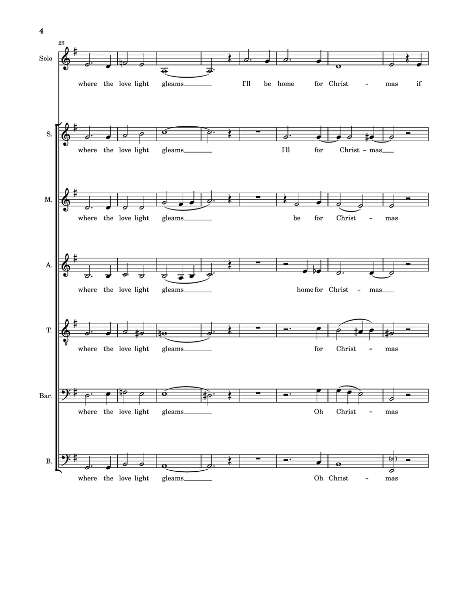 I'll Be Home For Christmas A Cappella scores gallery preview page 4