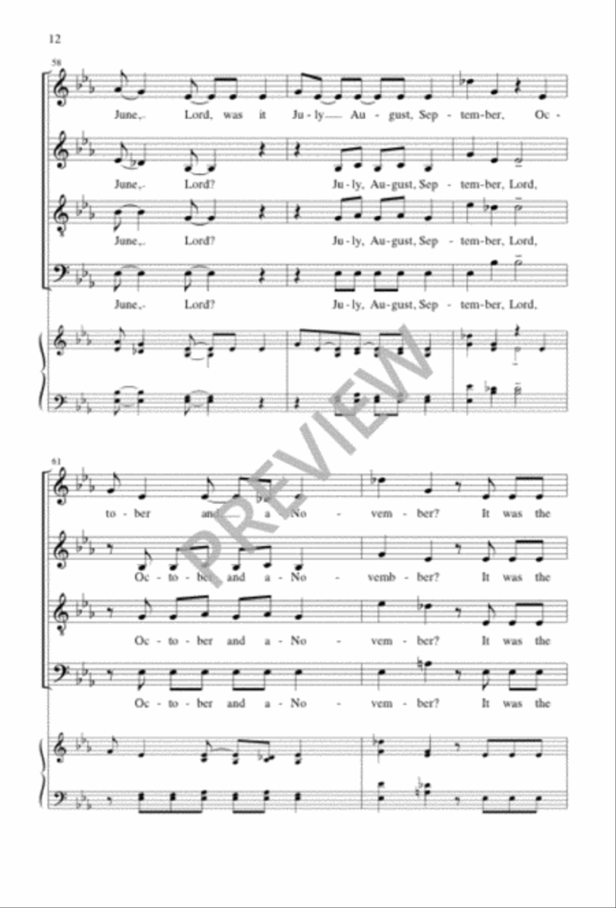 What Month Was Jesus Born In? 4-Part scores gallery preview page 12