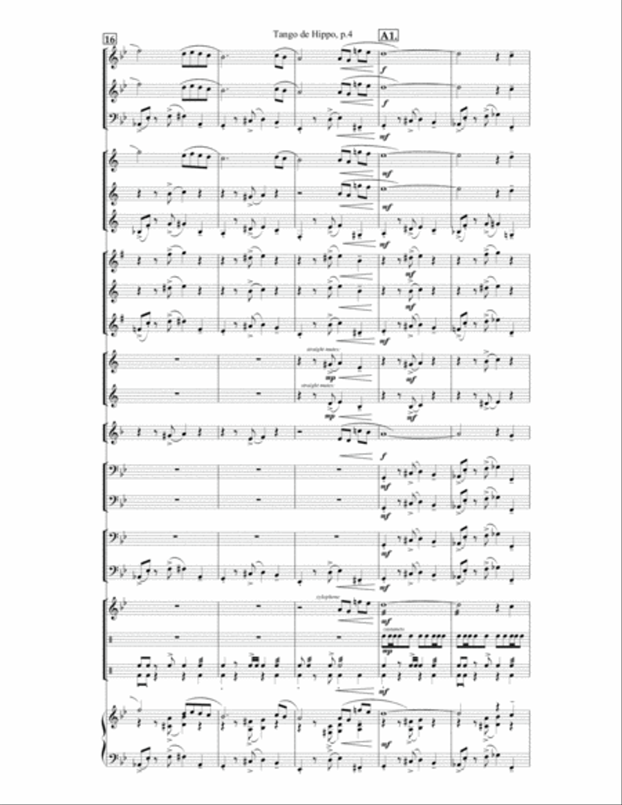 Tango de Hippo Concert Band scores gallery preview page 6