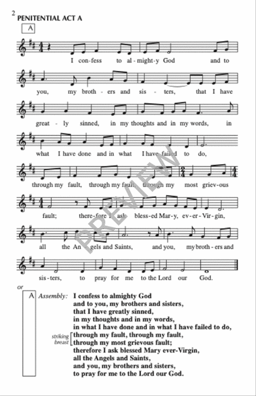 Mass of Joy and Peace, Tenth Anniversary edition - Assembly edition Unison Choir scores gallery preview page 3