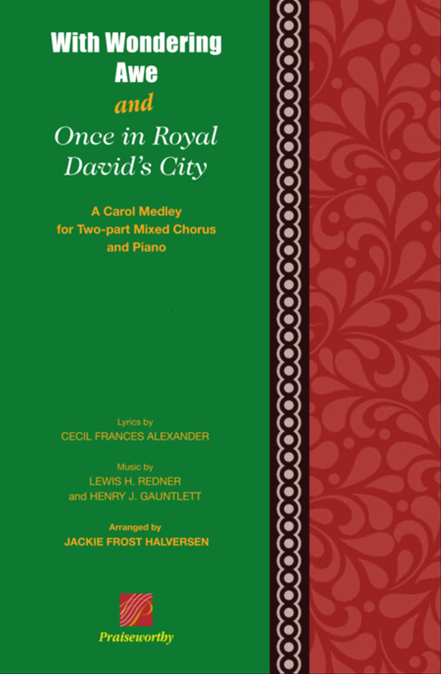 With Wondering Awe and Once in Royal David's City Piano Solo scores gallery preview page 1