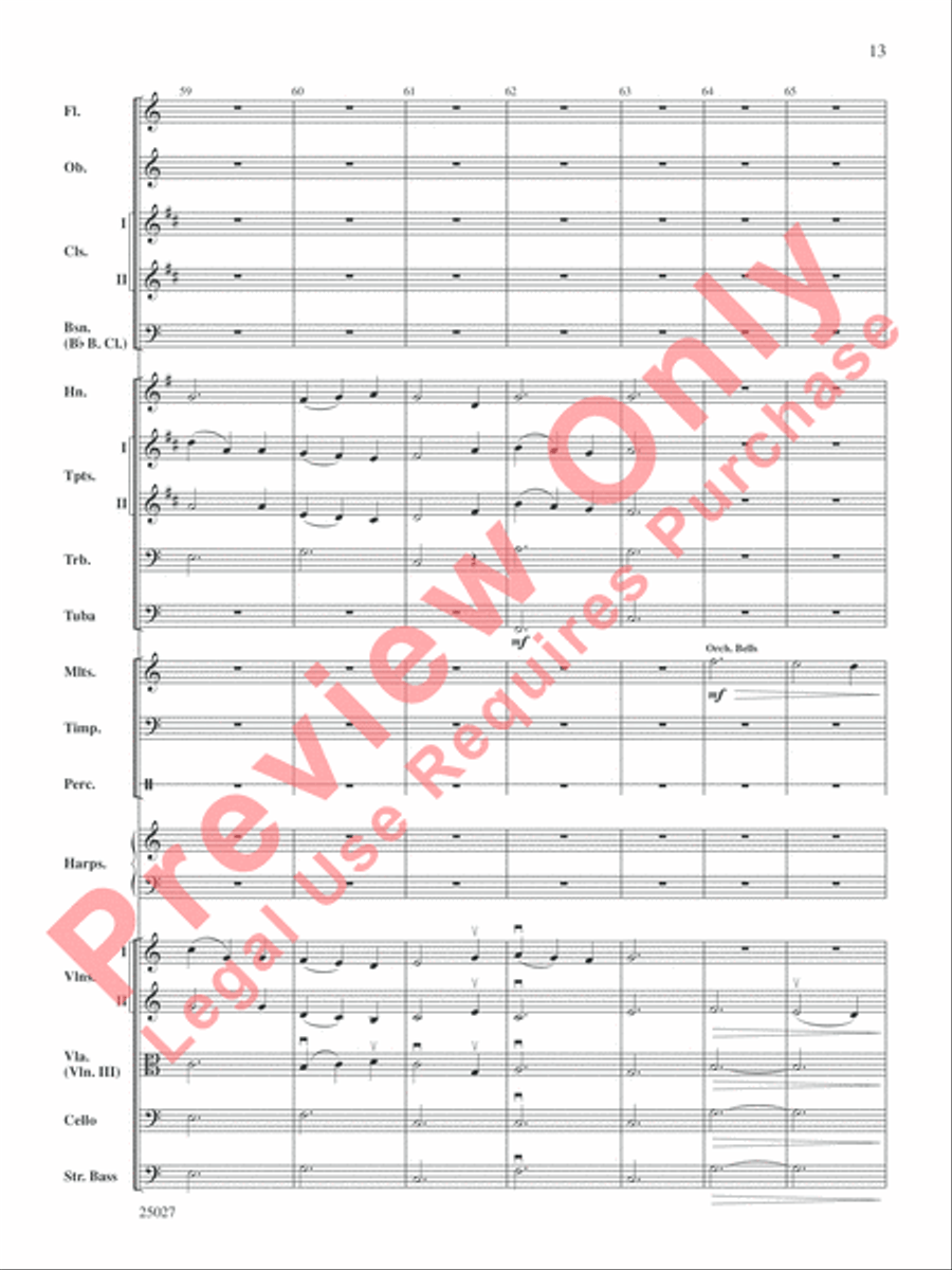 Selections form Tim Burton's Corpse Bride Full Orchestra scores gallery preview page 14